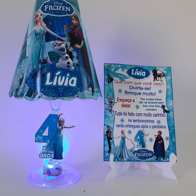 Imagem 1 - 11 Un.. Abajures com Plaquinhas em Qualquer Tema com Led