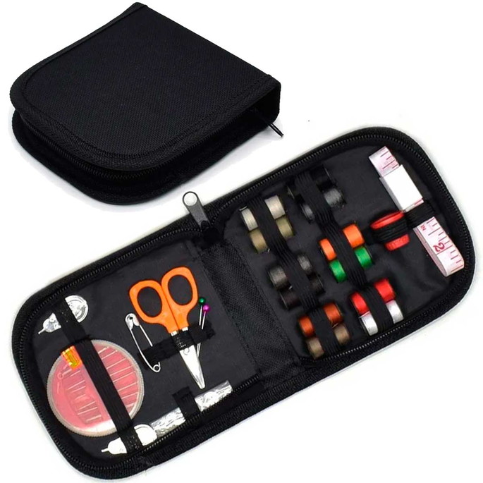 Imagem 1 - Kit de Costura com Estojo de Tecido/ziper Mod.f com 10 Itens