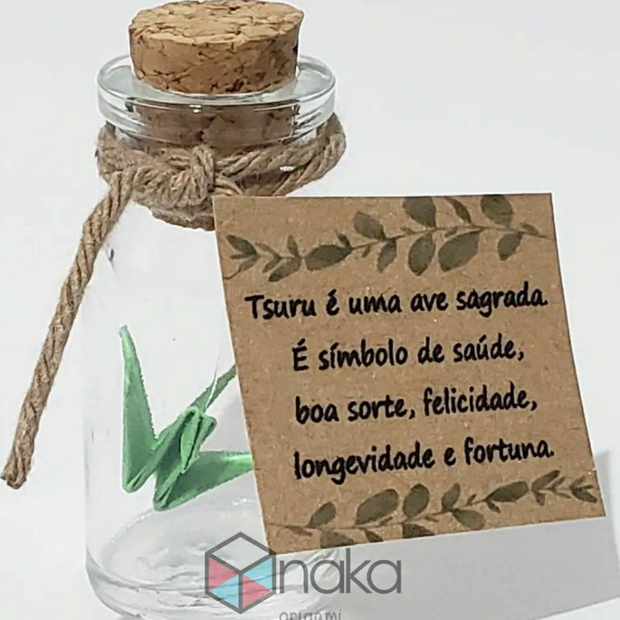 Imagem 1 - Encomenda Carla - Vidrinho de Tsuru com Tag e 10x Tsurus 13c