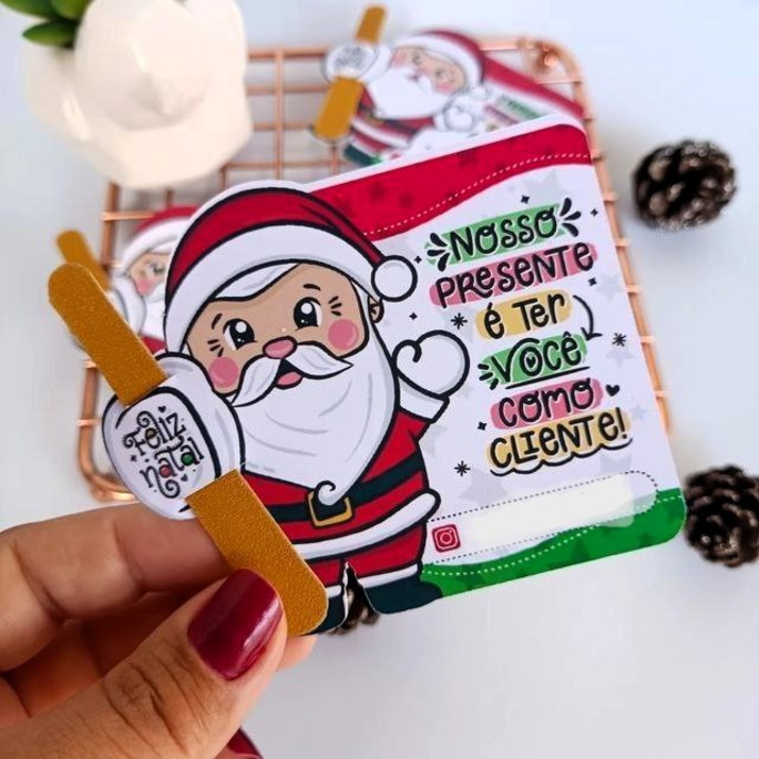Imagem 1 - Card com Mini Lixa- Natal