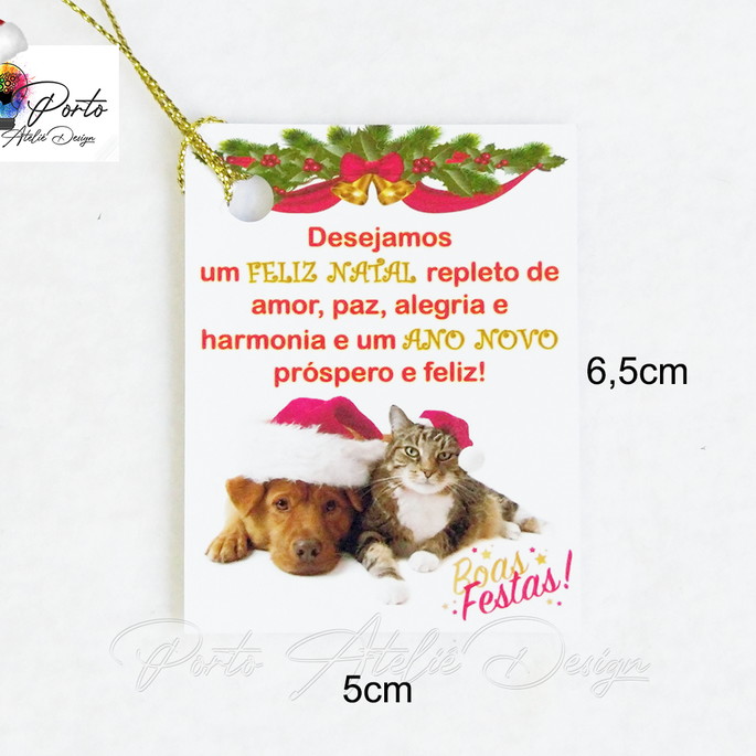 Imagem 2 - Tag Personalizada Natal com Cordão