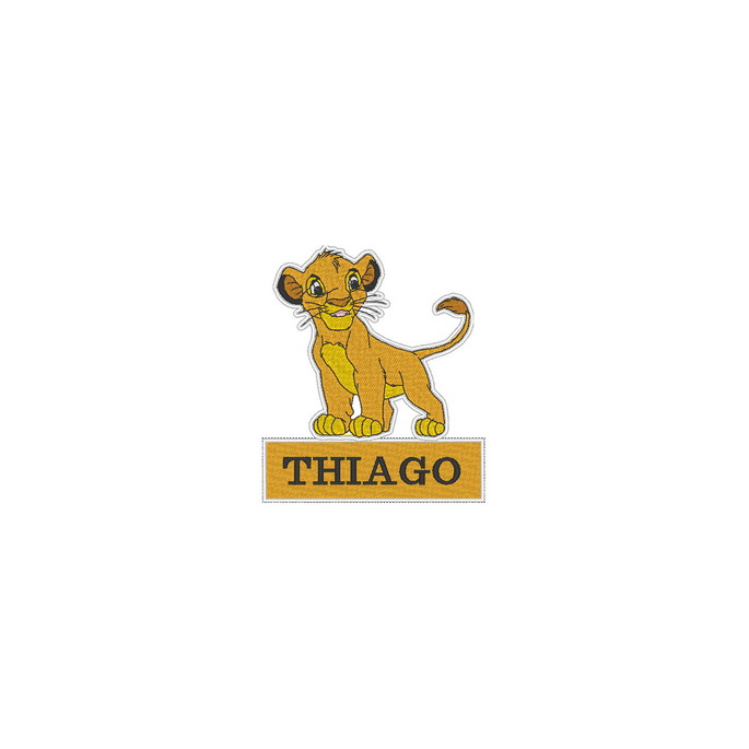 Imagem 1 - Patch Bordado Rei Leão Simba Personalizado com Nome