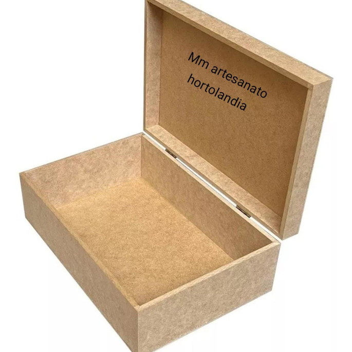 Imagem 1 - Caixa para 2 Canecas Deitadas Dobradiça 25x15x10 mdf Madeira