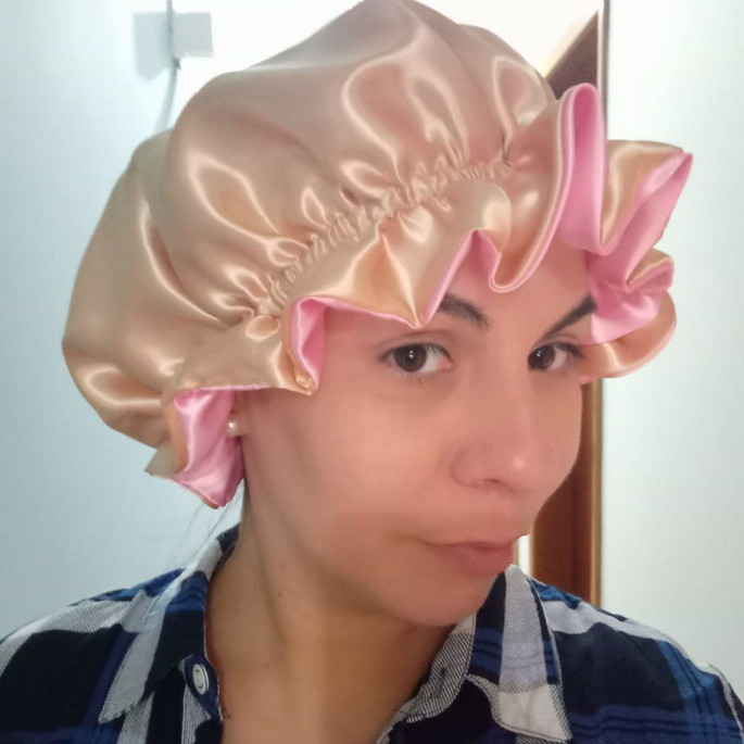 Imagem 3 - Touca Retrô de Cetim Dupla Face com Elástico