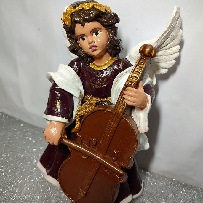 Imagem 2 - Imagem Anjo com Violão Celo 24cm
