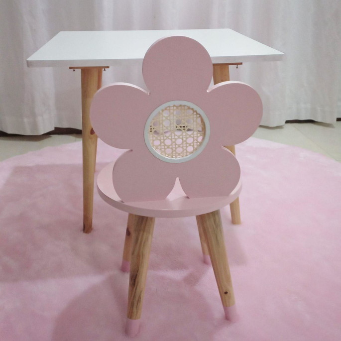 Imagem 1 - Mesa Com.cadeira Flor com Palhinha