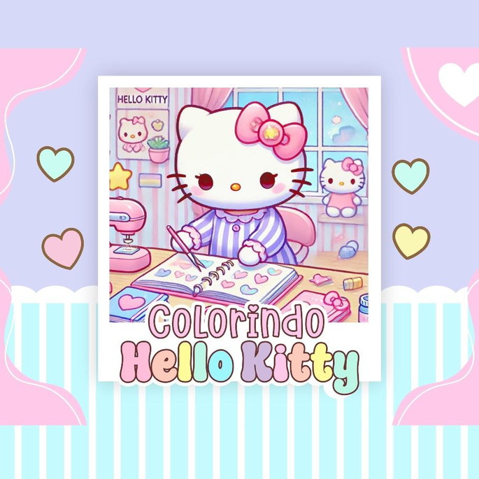 Imagem 3 - Livro de Colorir Hello Kitty