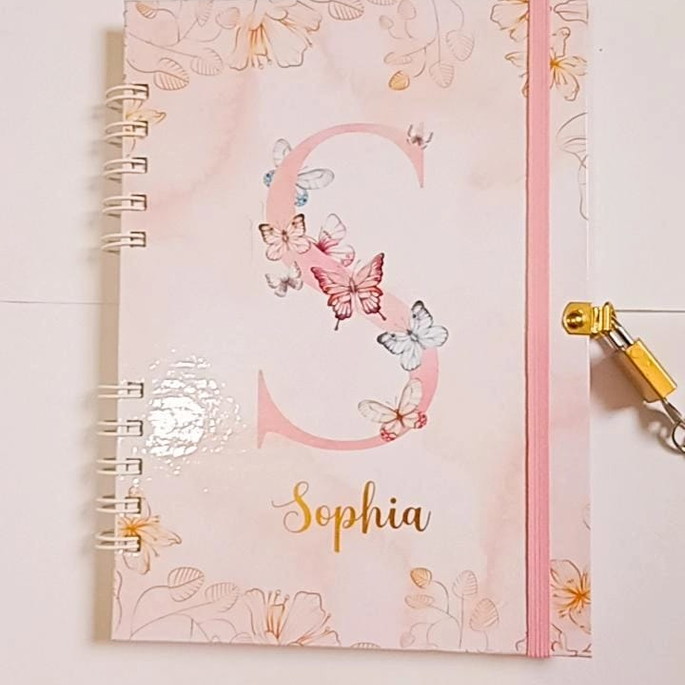 Imagem 1 - Diário com Cadeado Capa Personalizada