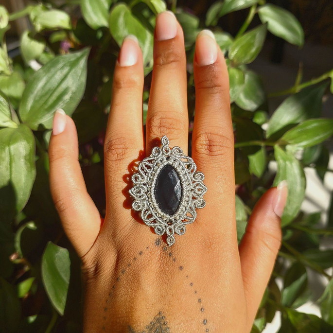 Imagem 1 - Anel Maxi com Onix Negra