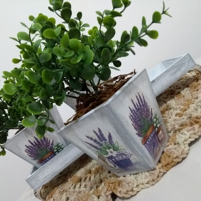 Imagem 3 - Conjunto 3 Cachepôs com Folhagem
