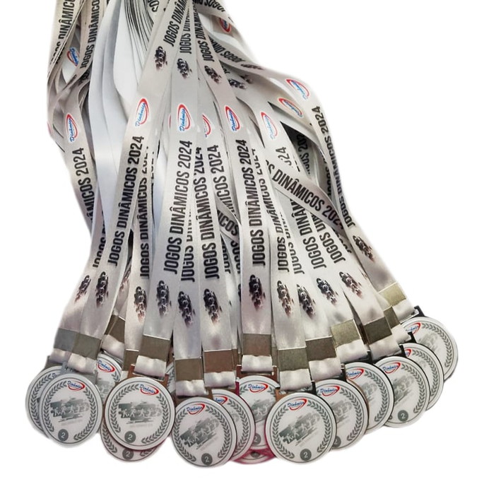 Imagem 4 - Medalha com Fita Personalizada com Sua Arte Kit com 50 Peças