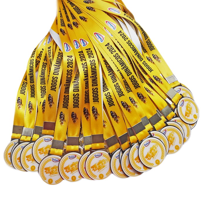 Imagem 1 - Medalha com Fita Personalizada com Sua Arte Kit com 50 Peças