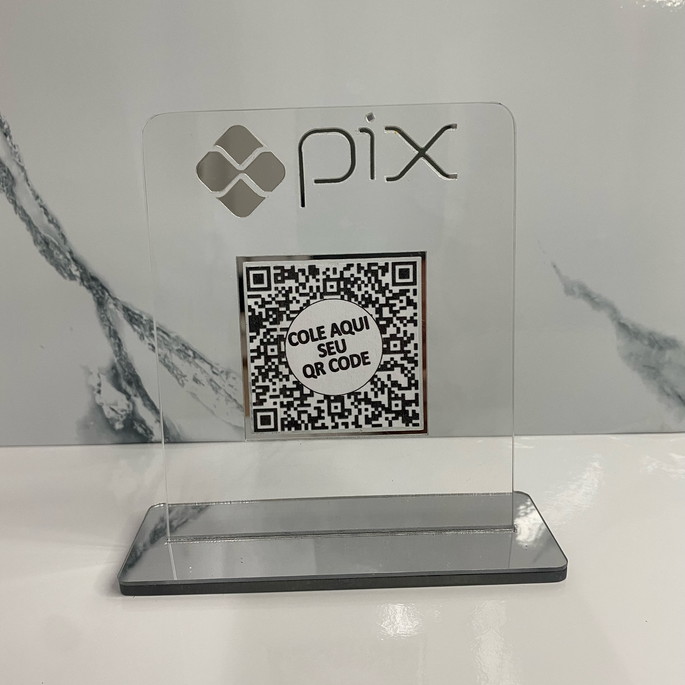 Imagem 1 - Placa Pix Qr Code em Acrílico