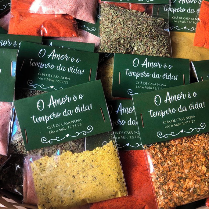 Imagem 1 - 20 Saquinhos com Temperos com Solapa Personalizada