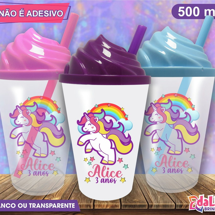 Imagem 1 - Copo Chantilly Personalizado Unicórnio - 500 ml