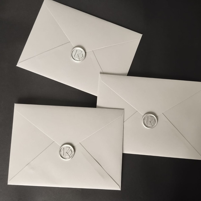 Imagem 1 - Kit Envelope Diversas Cores com Lacre de Cera Personalizado