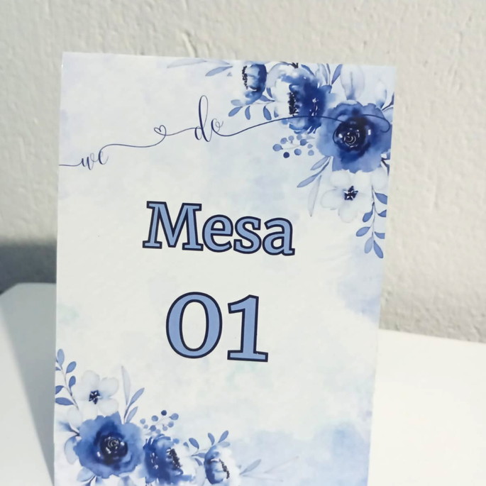 Imagem 1 - Numeração de Mesa com Agradecimento