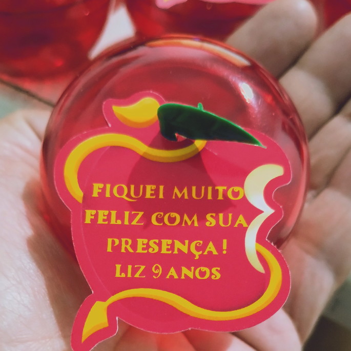 Imagem 1 - Mini Maça de Acrílico com Tag Personalizada