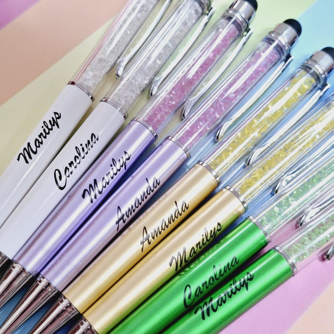 Imagem 1 - Caneta com Cristais Personalizada com Nomes Sortidos