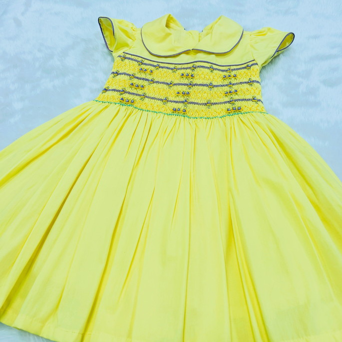 Imagem 1 - Vestido-bordado a Mão= Amarelo= 3 Anos