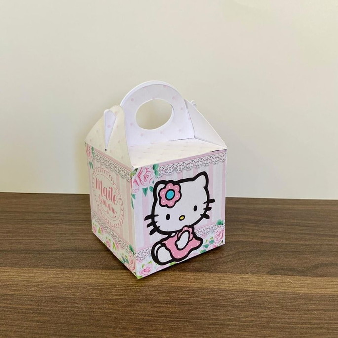 Imagem 2 - Caixa Quadrada com Alça - Hello Kitty