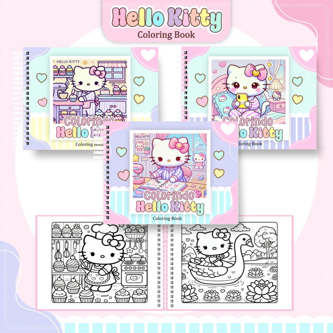 Imagem 1 - Livro de Colorir Hello Kitty