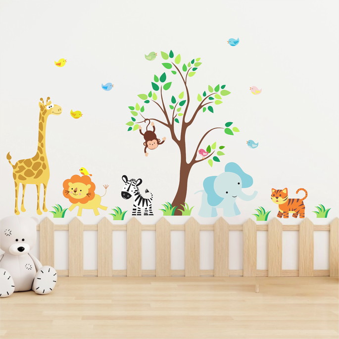 Imagem 1 - Adesivo Art em Adesivos - Safari Infantil 124x253 cm