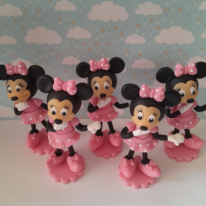 Imagem 3 - Kit com 5 Apliques Minie em Biscuit