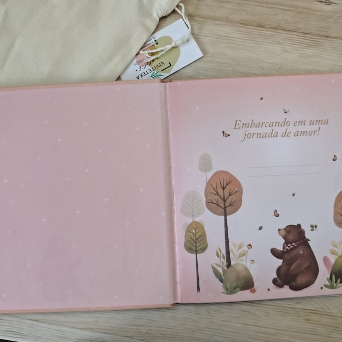 Imagem 4 - Livro do Bebê Círculo de Flores Bordado a Mão