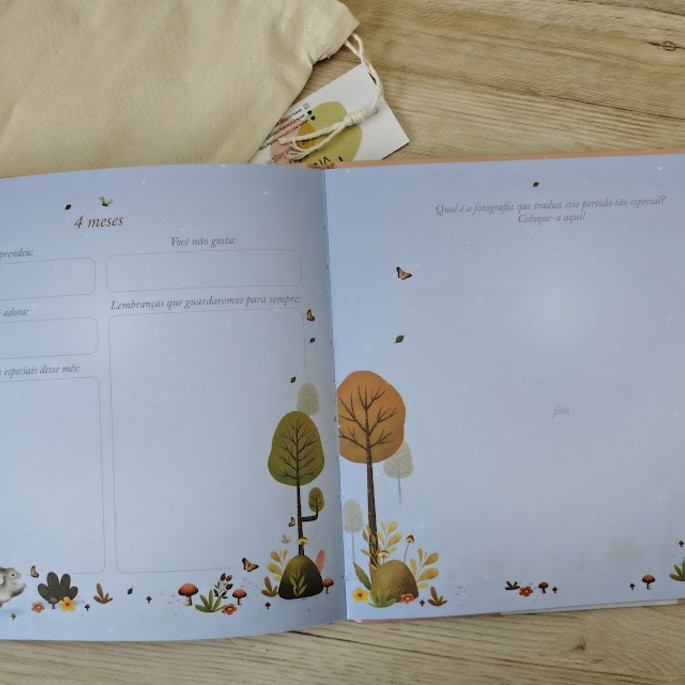 Imagem 5 - Livro do Bebê Círculo de Flores Bordado a Mão