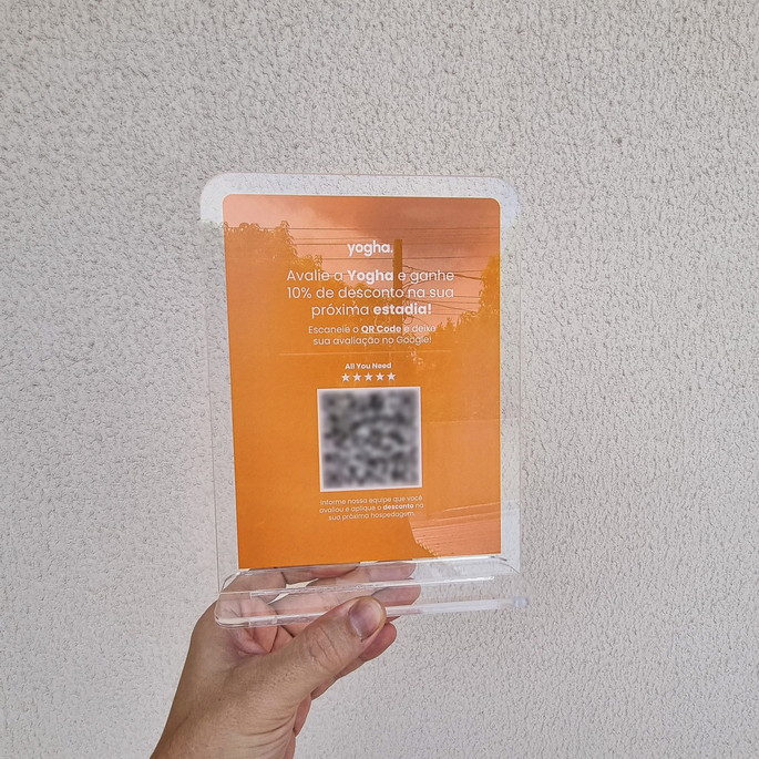 Imagem 2 - Placa Acrilico Qr Code Avaliação do Google com Logo