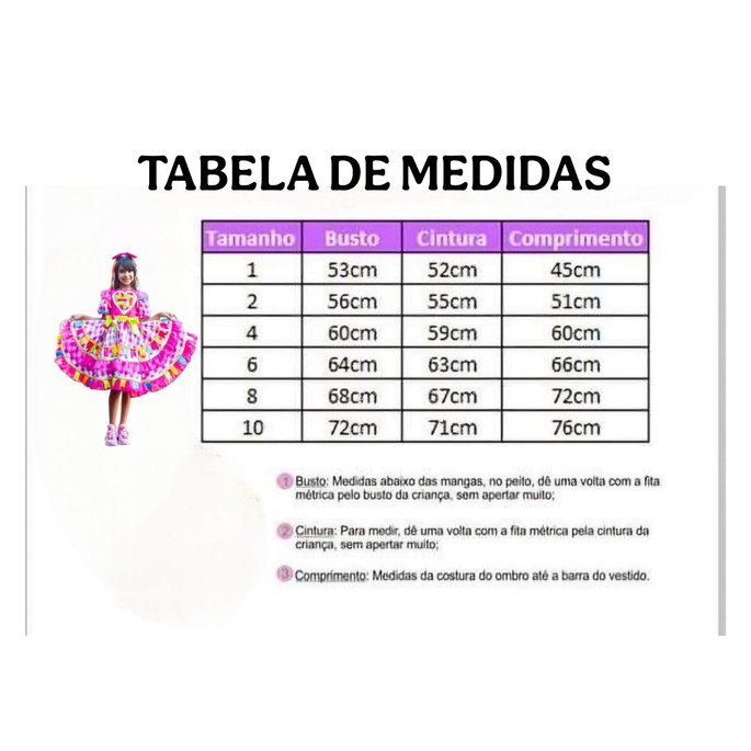 Imagem 2 - Vestido Junino Rosa