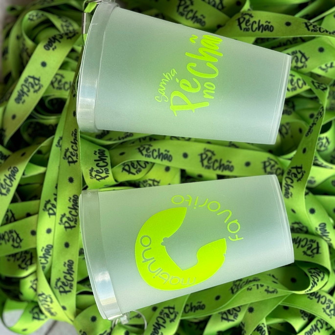 Imagem 3 - Copo Ecológico com Tirante Personalizado Kit com 30