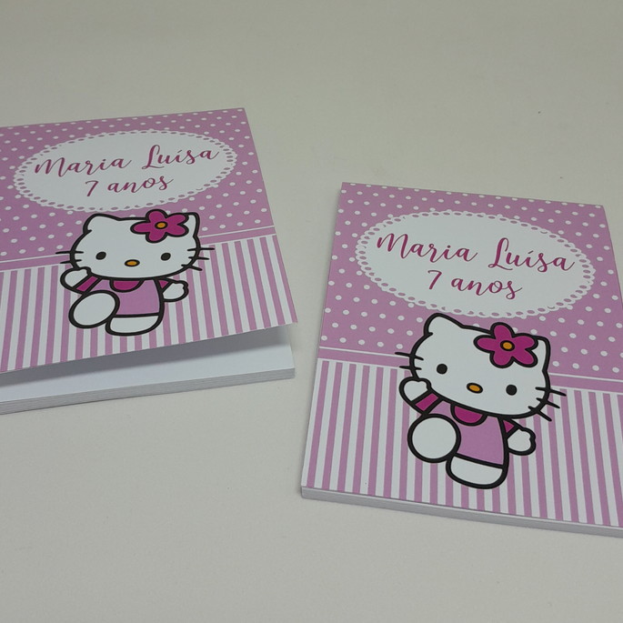 Imagem 2 - Bloquinho com Lápis Personalizado Hello Kitty