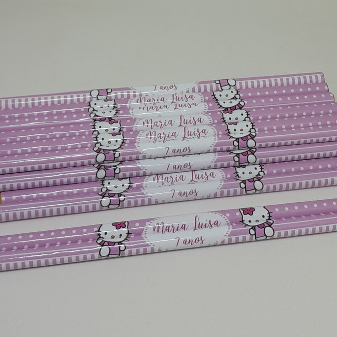 Imagem 4 - Bloquinho com Lápis Personalizado Hello Kitty