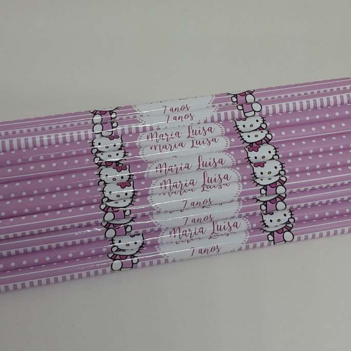 Imagem 5 - Bloquinho com Lápis Personalizado Hello Kitty