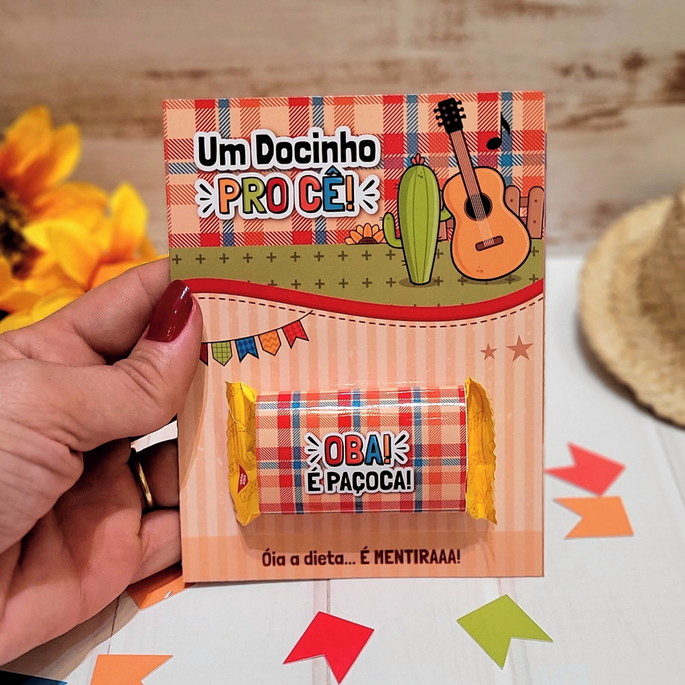 Imagem 1 - Card com Paçoca- Festa Junina