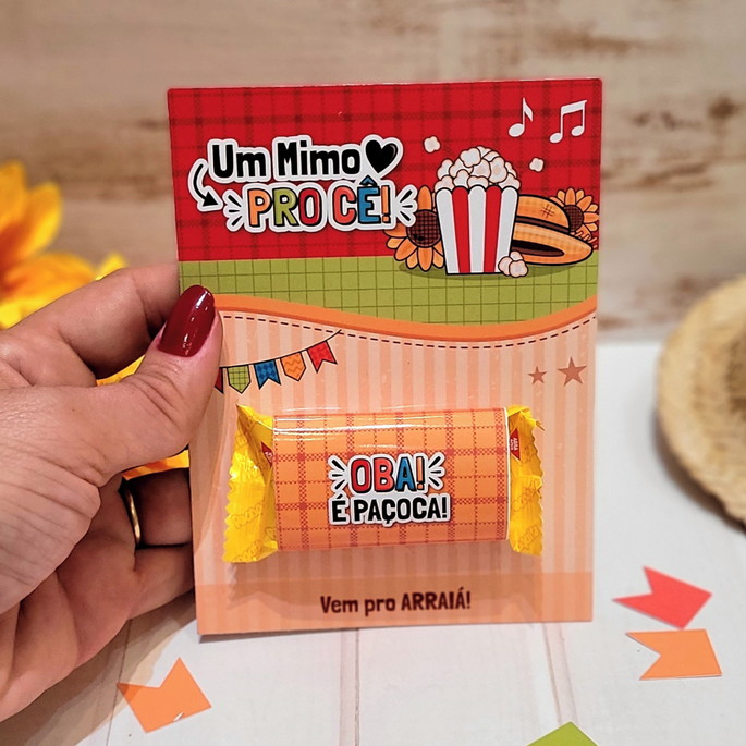 Imagem 2 - Card com Paçoca- Festa Junina