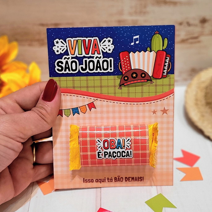 Imagem 3 - Card com Paçoca- Festa Junina