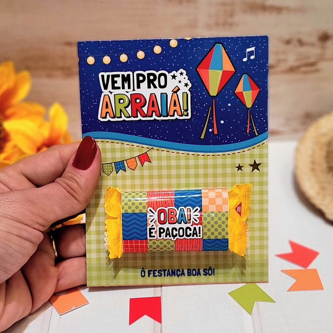 Imagem 4 - Card com Paçoca- Festa Junina