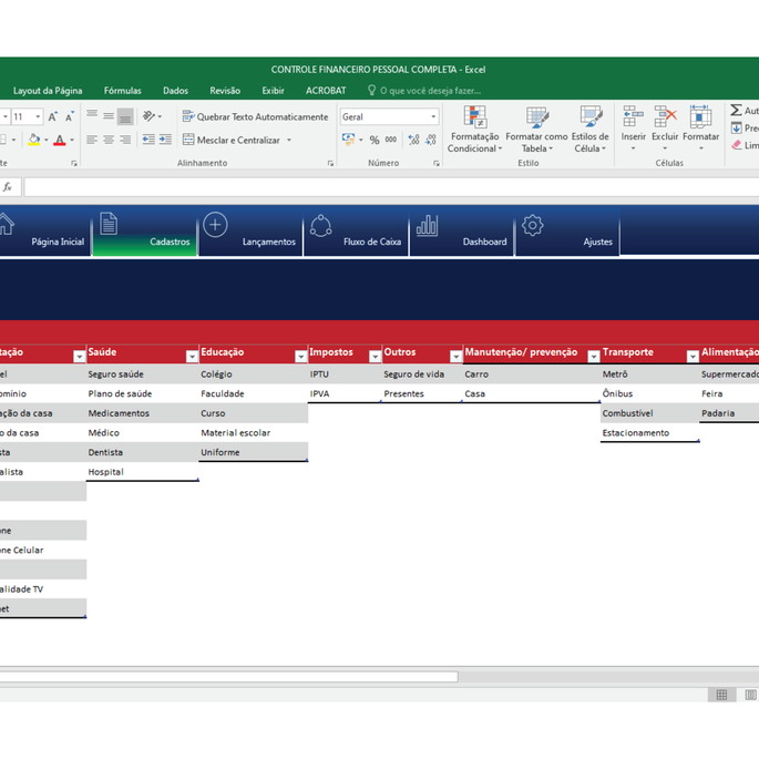 Imagem 4 - Planilha Financeiro Excel - Completa com Dashboard