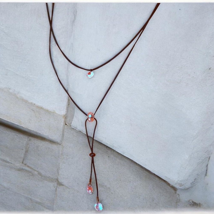 Imagem 4 - Mix de Colares Bronze com Cristais - Boho Chic