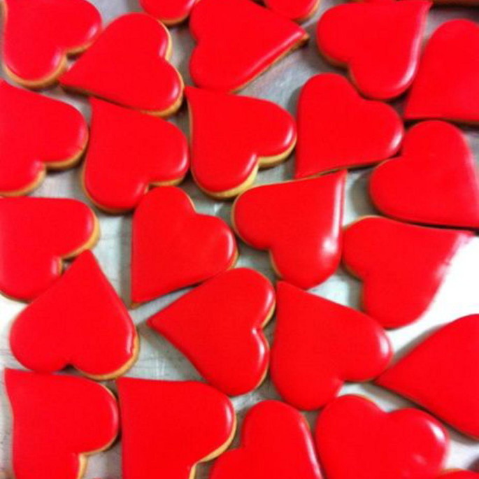 Imagem 1 - Biscoito Coração Vermelho (especial Dia dos Namorados)