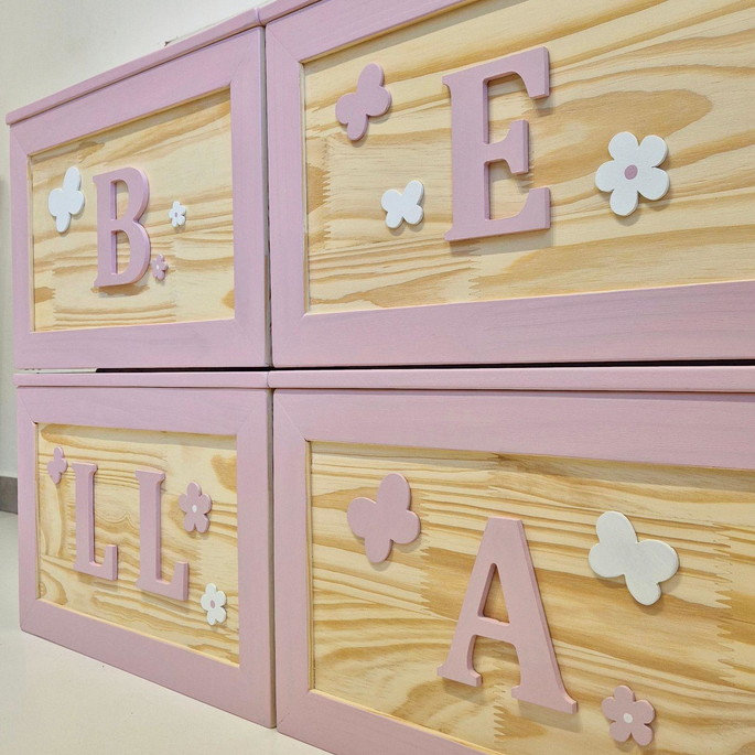Imagem 1 - Kit Caixas Organizadoras de Brinquedos Letras