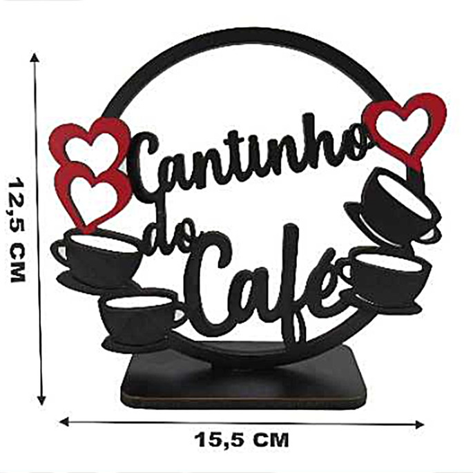 Imagem 3 - Enfeite Palavra de Mesa Cantinho do Café com Arco com Base