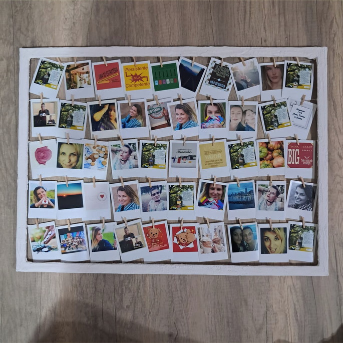 Imagem 1 - Memory Quadro com Polaroids 70x50