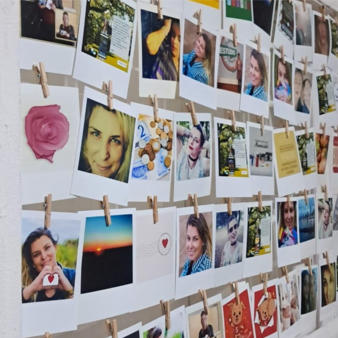 Imagem 3 - Memory Quadro Boho com Polaroids 70x50