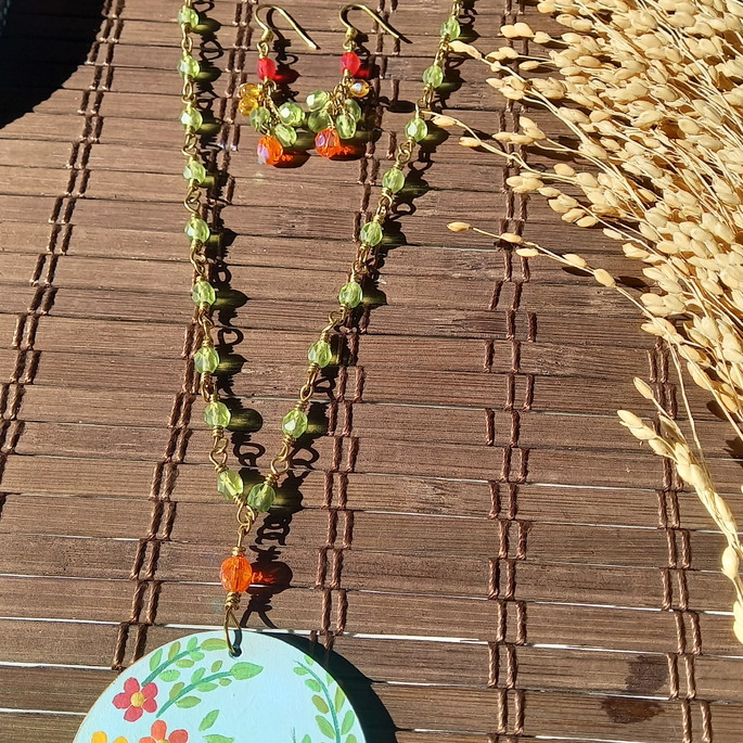 Imagem 5 - Conjunto Flores com Cristais