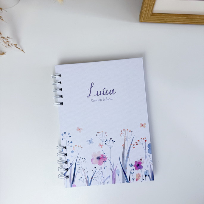 Imagem 1 - Caderneta de Vacinação Personalizada | Flores Minimalistas