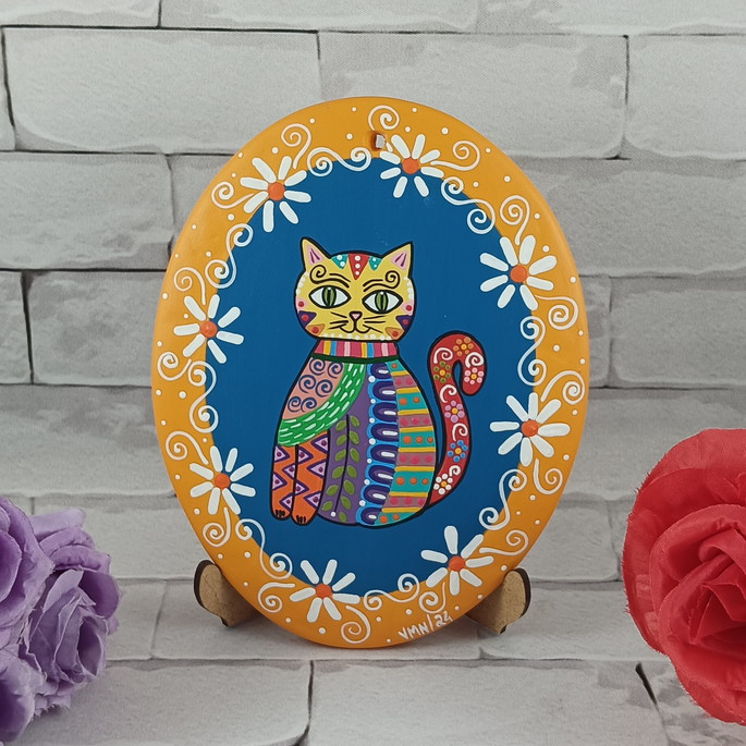 Imagem 1 - Quadro Gato Mexicano Alebrije C.2986